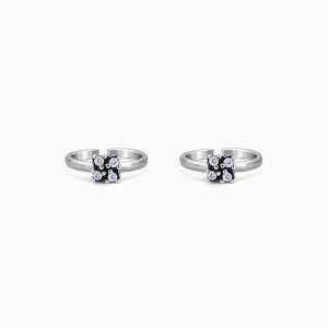 Oxidised Silver Sarva Toe Rings