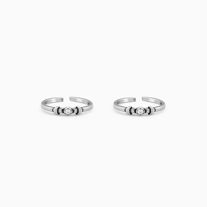 Oxidised Silver Tamanna Toe Rings