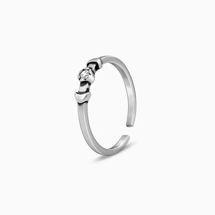 Oxidised Silver Tamanna Toe Rings