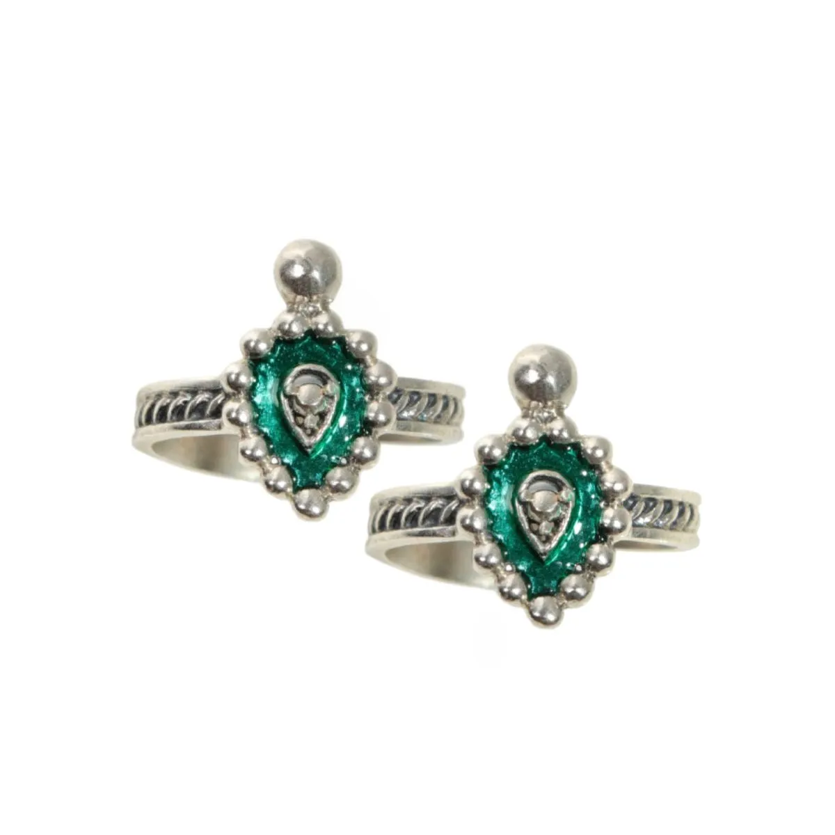 Panna Silver Toe Rings by MOHA