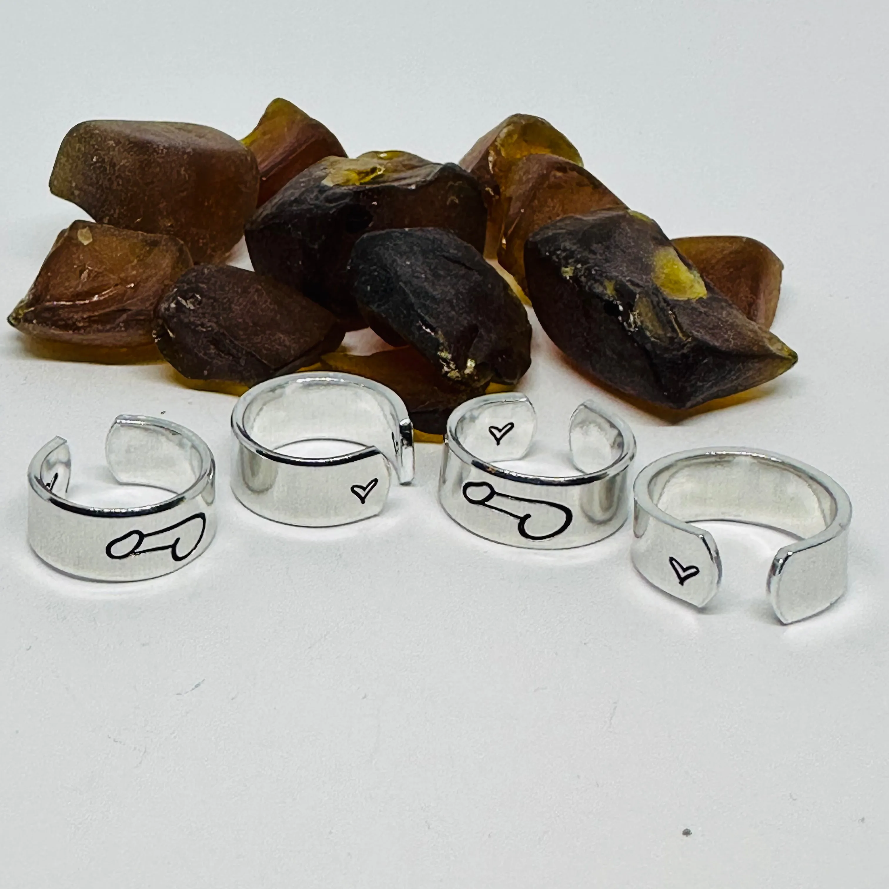 Penis Design Hand Stamped Ring | Statement | Stamped Metal Cuff Ring | Toe Finger Ring | Sex Cock Dick Schlong Johnson Jewelry