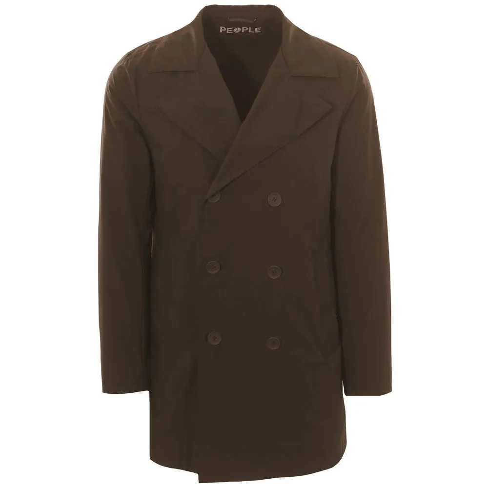 People Of Shibuya Brown Recycled Polyester Men Jacket