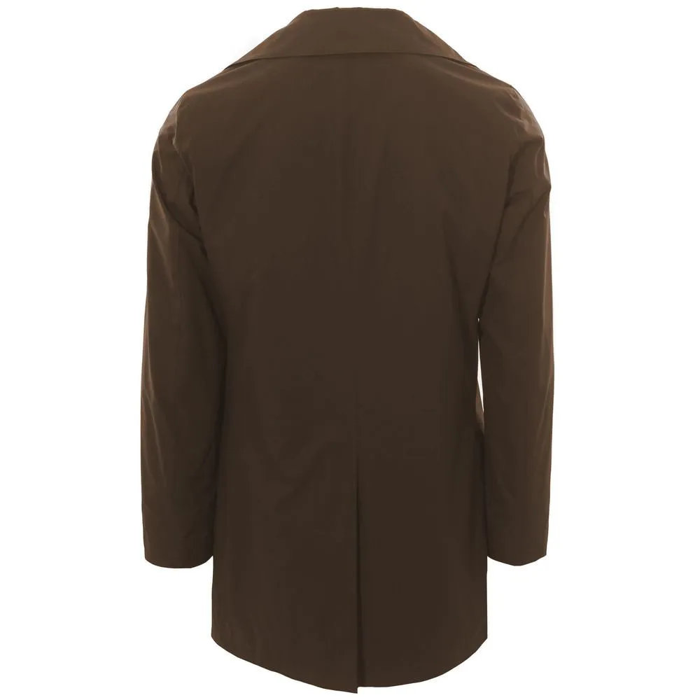 People Of Shibuya Brown Recycled Polyester Men Jacket