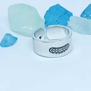 PICKLE Hand Stamped Ring | ODAT Ring | Stamped Metal Cuff Ring | Addiction Recovery | Acceptance Jewelry