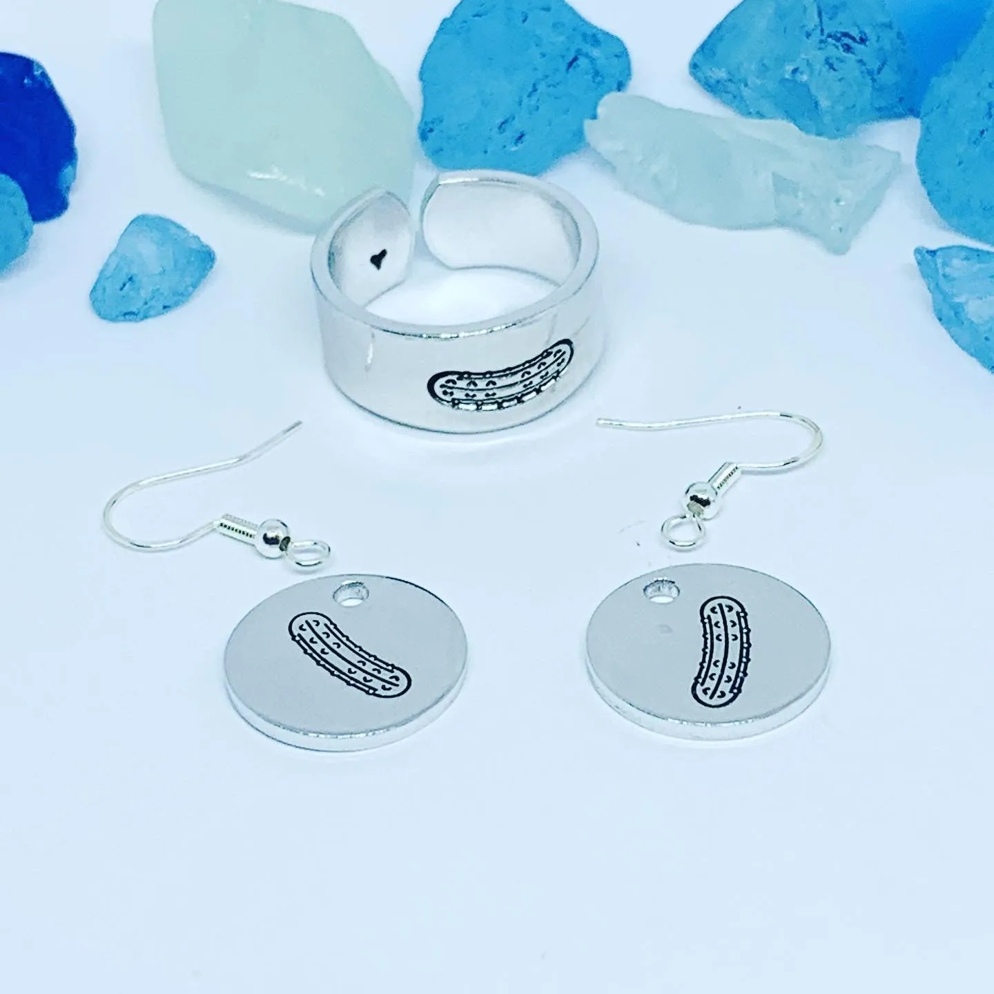 PICKLE Hand Stamped Ring | ODAT Ring | Stamped Metal Cuff Ring | Addiction Recovery | Acceptance Jewelry