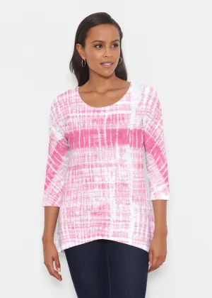 Pink Tie Dye (14254) ~ Katherine Hi-Lo Thermal Tunic