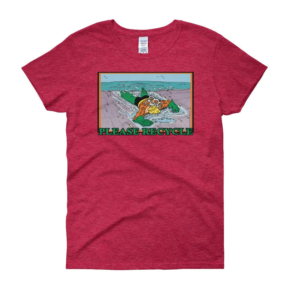 Please Recycle Fitted T-Shirt