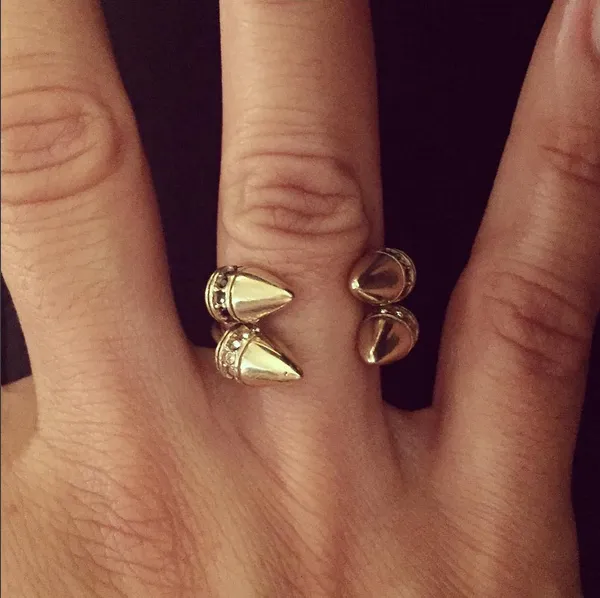 Power Ring With Diamond Pavé - Rose Gold