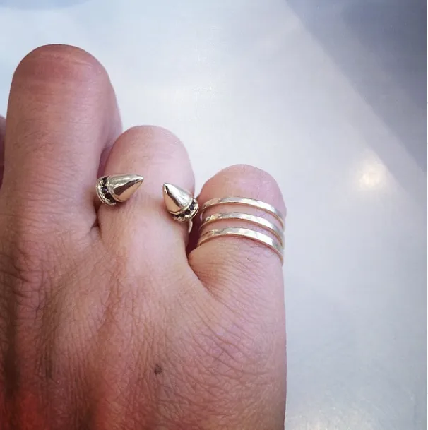 Power Ring With Diamond Pavé - Rose Gold