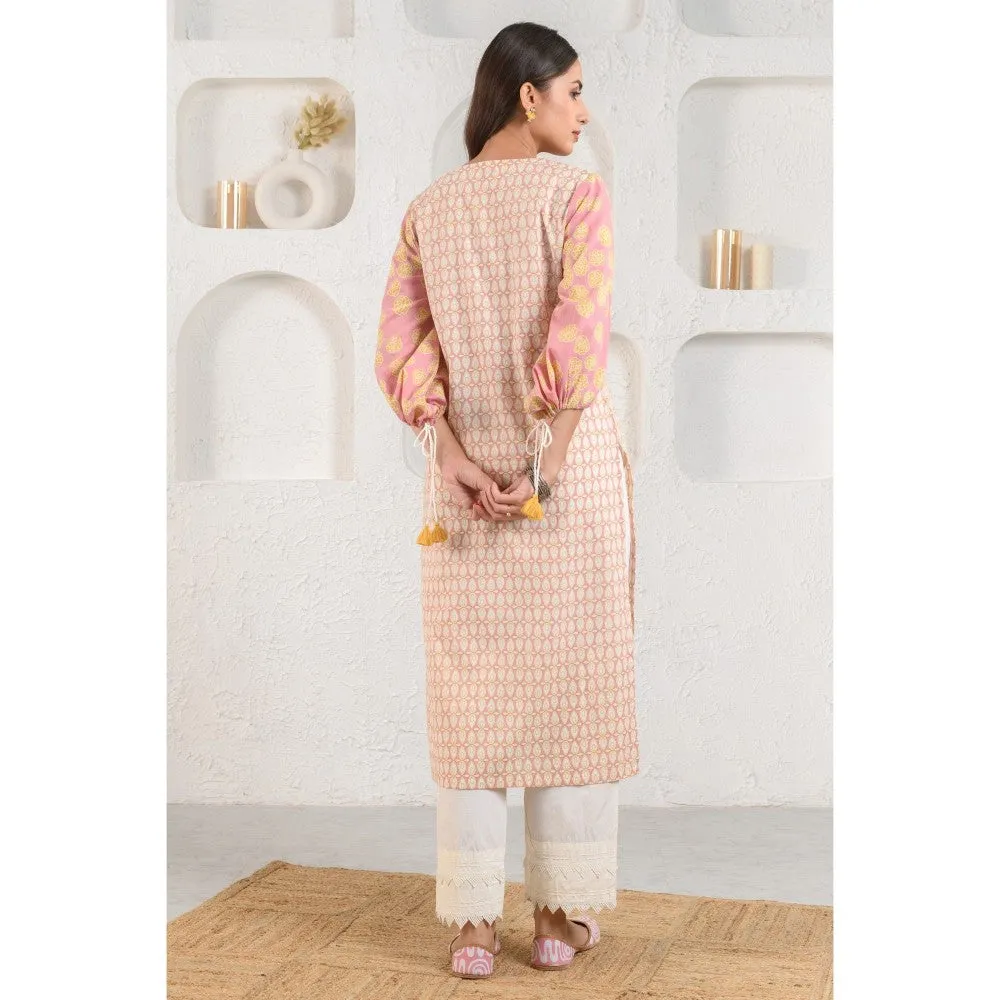 Prakriti Jaipur Peach Boho Kurta