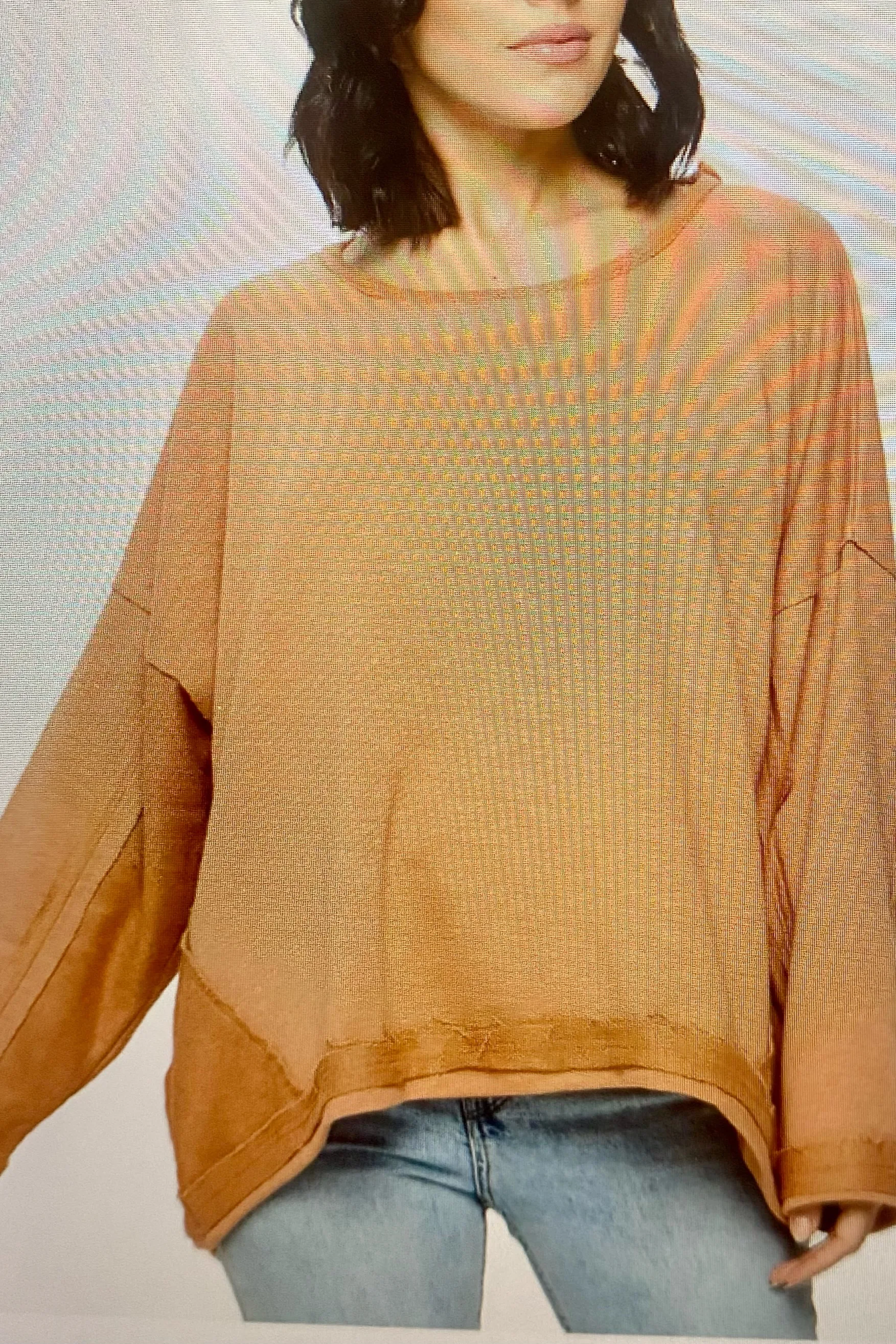Pullover Patchwork Loose Fit Sweatshirt