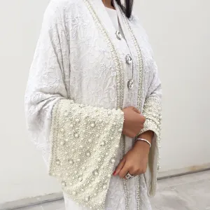 Qabeela SS 17 Off-White Bridal Abayas Limited Edition