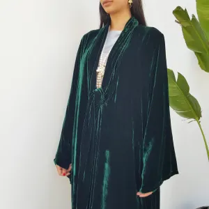 Qabeela SS17 Signature  Silk Velvet Knot Abaya