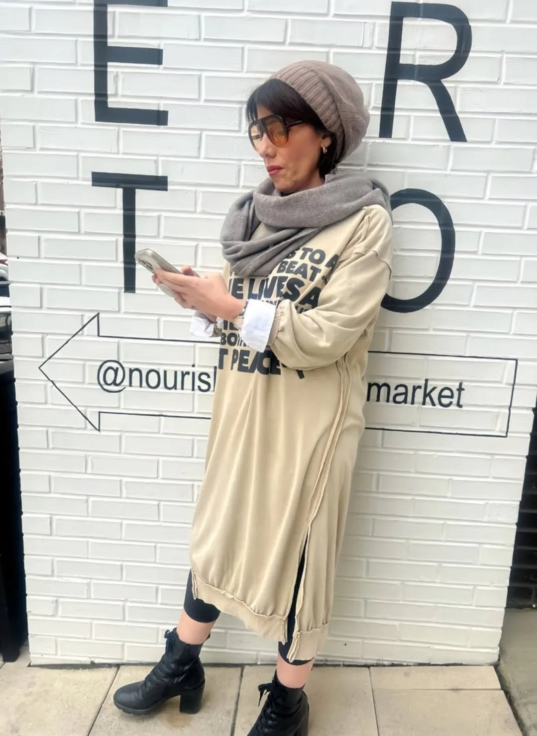 "She Moves to a Different Beat" Sweatshirt Dress
