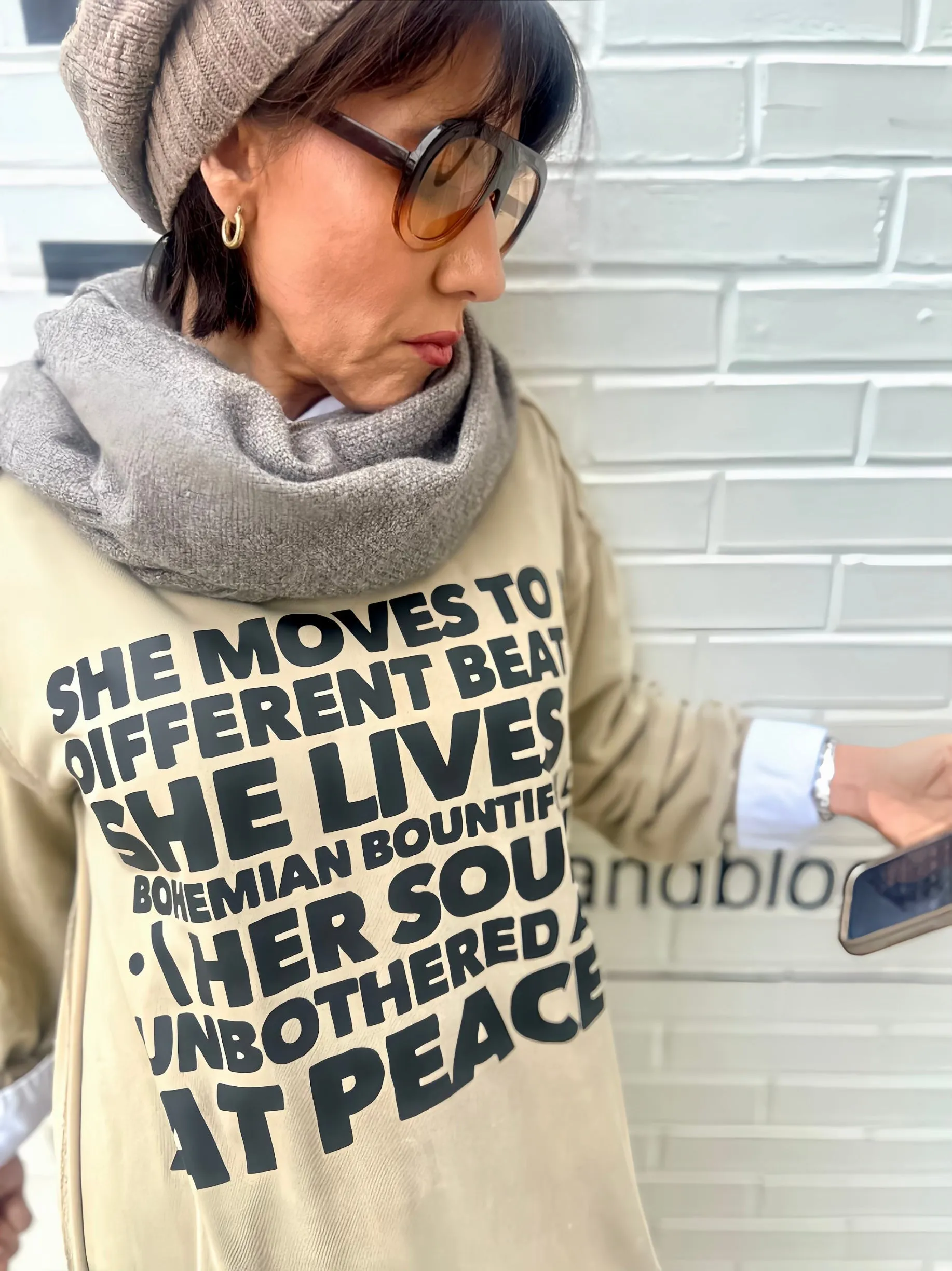 "She Moves to a Different Beat" Sweatshirt Dress