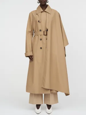 Rain Guard Cloak Trench Coat in Khaki