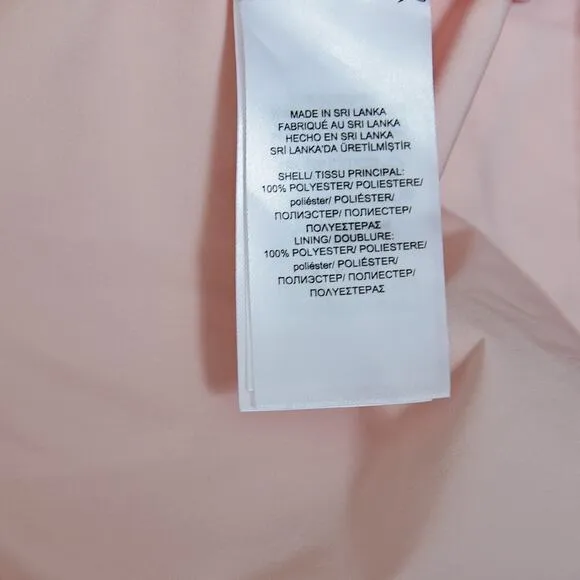 Ralph Lauren Taffeta Pastel Pink Trench Coat size 14 L NWT