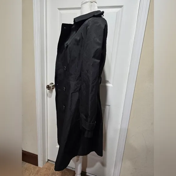 Ralph Lauren Water Resistant Black Trench Coat