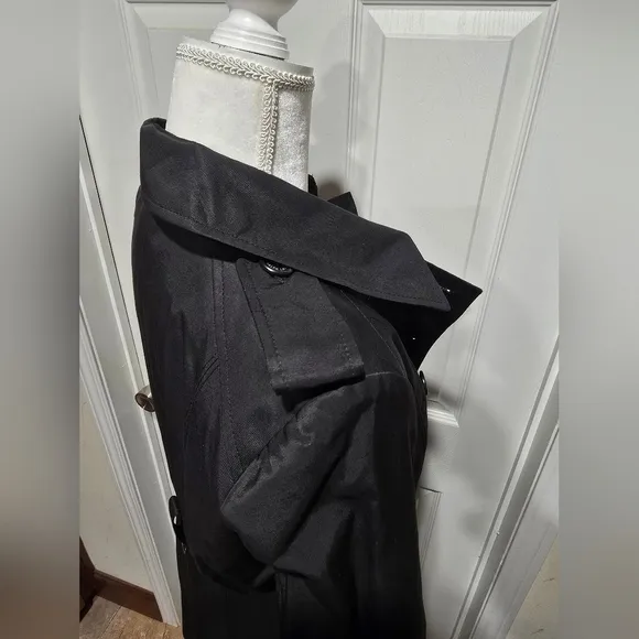 Ralph Lauren Water Resistant Black Trench Coat
