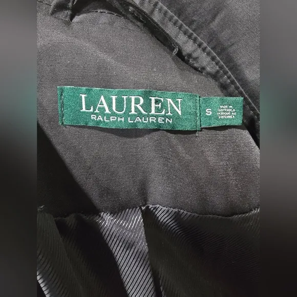 Ralph Lauren Water Resistant Black Trench Coat
