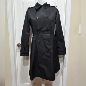 Ralph Lauren Water Resistant Black Trench Coat