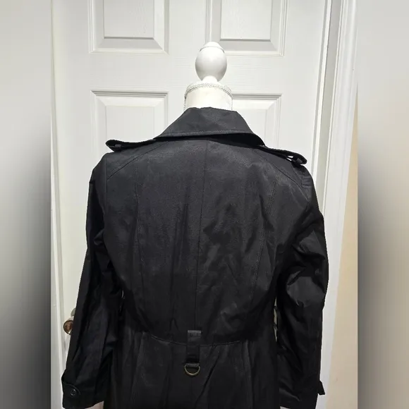 Ralph Lauren Water Resistant Black Trench Coat