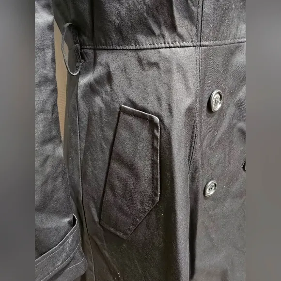 Ralph Lauren Water Resistant Black Trench Coat