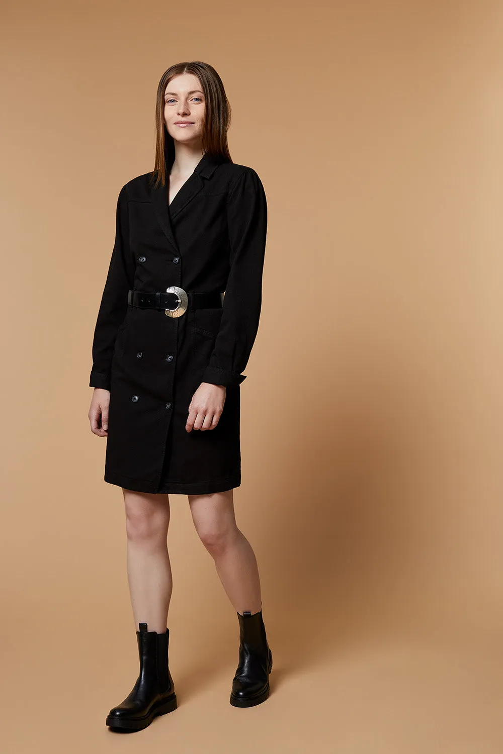 RAVEL - Robe trench en jean noire