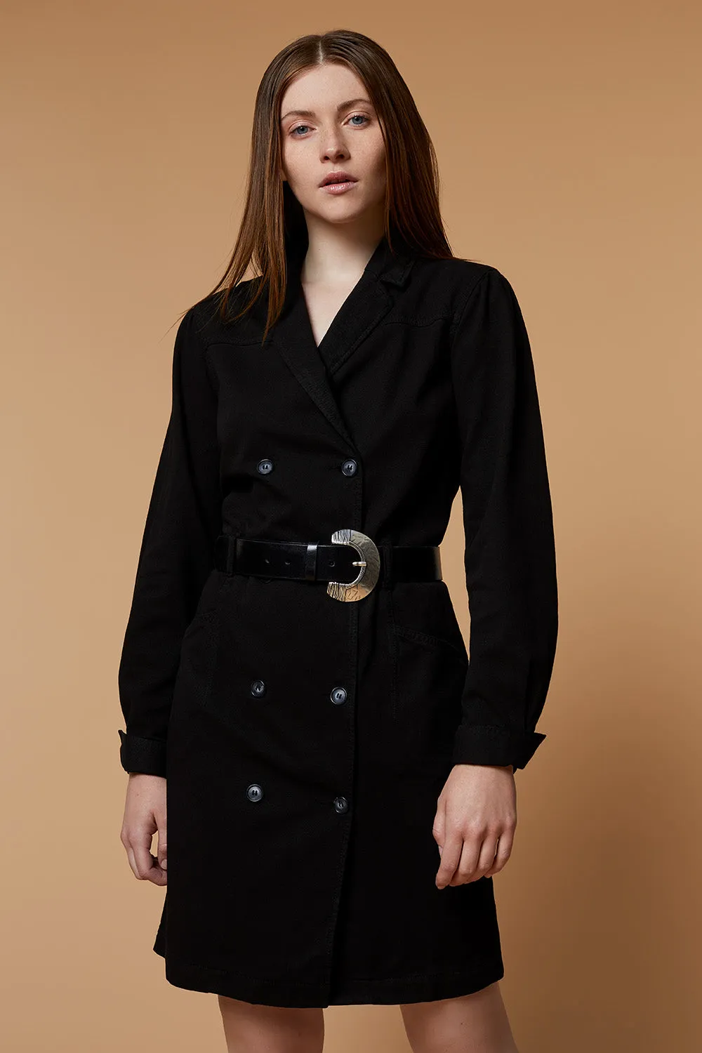 RAVEL - Robe trench en jean noire