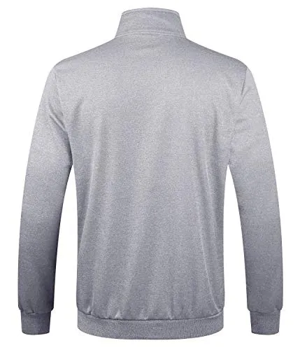 Rdruko Men's 2 Piece Tracksuit Set - Full Zip Athletic Sweatsuit Outfit Jogger Running Sport Set(Light Grey, US XXL)