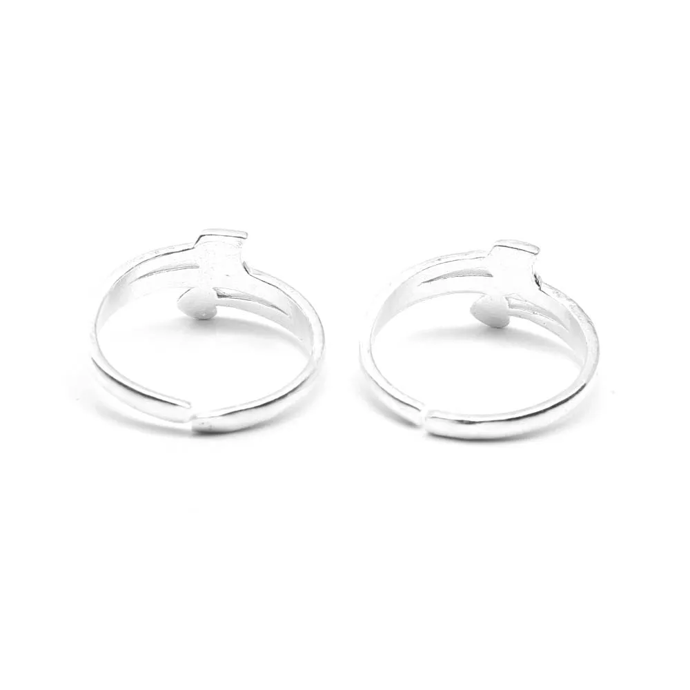 Real 925 Silver Beautiful Indian Style Handmade Women Toe Ring Pair