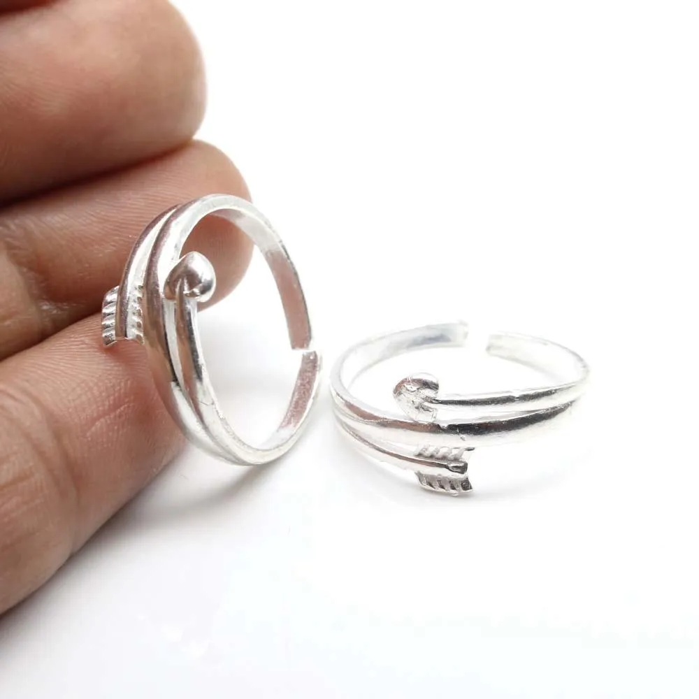 Real 925 Silver Beautiful Indian Style Handmade Women Toe Ring Pair