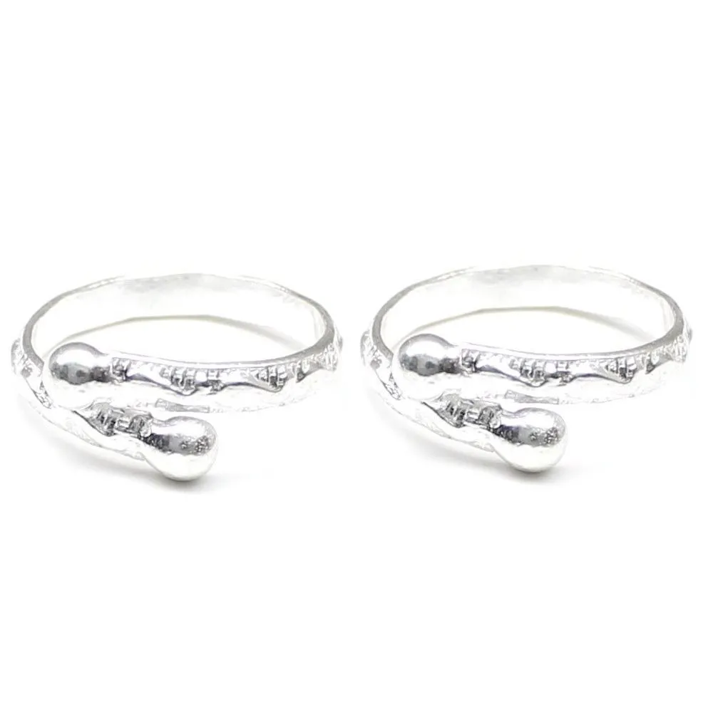 Real Sterling Silver Toe Rings Indian Handmade bichia Pair foot ring