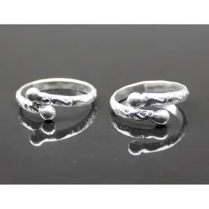 Real Sterling Silver Toe Rings Indian Handmade bichia Pair foot ring