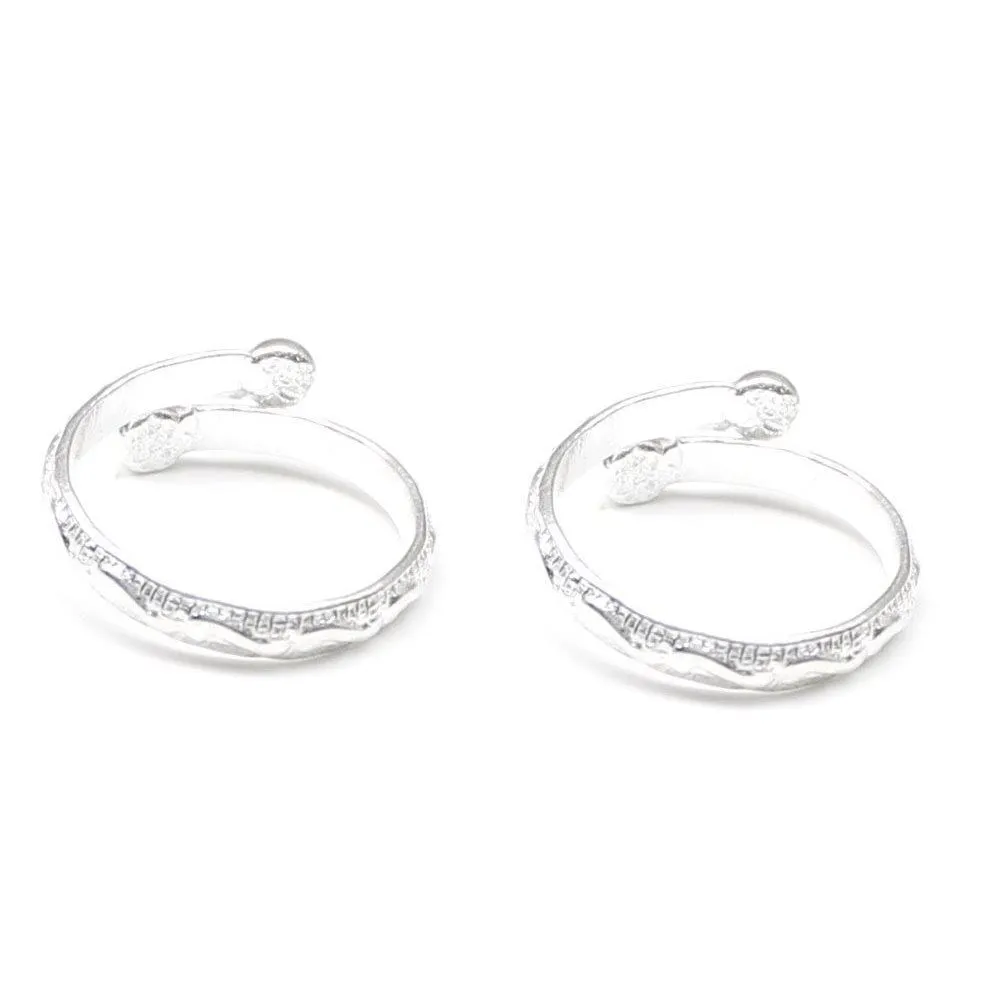 Real Sterling Silver Toe Rings Indian Handmade bichia Pair foot ring
