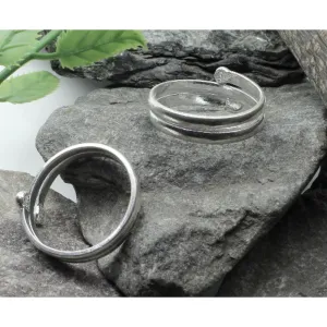 Real Sterling Silver Toe THUMB Rings Indian Handmade bichia Pair foot ring