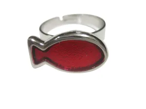 Red Fish Adjustable Size Fashion Ring