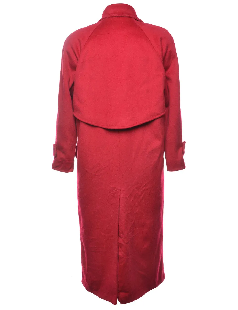 Red Wool Coat - M