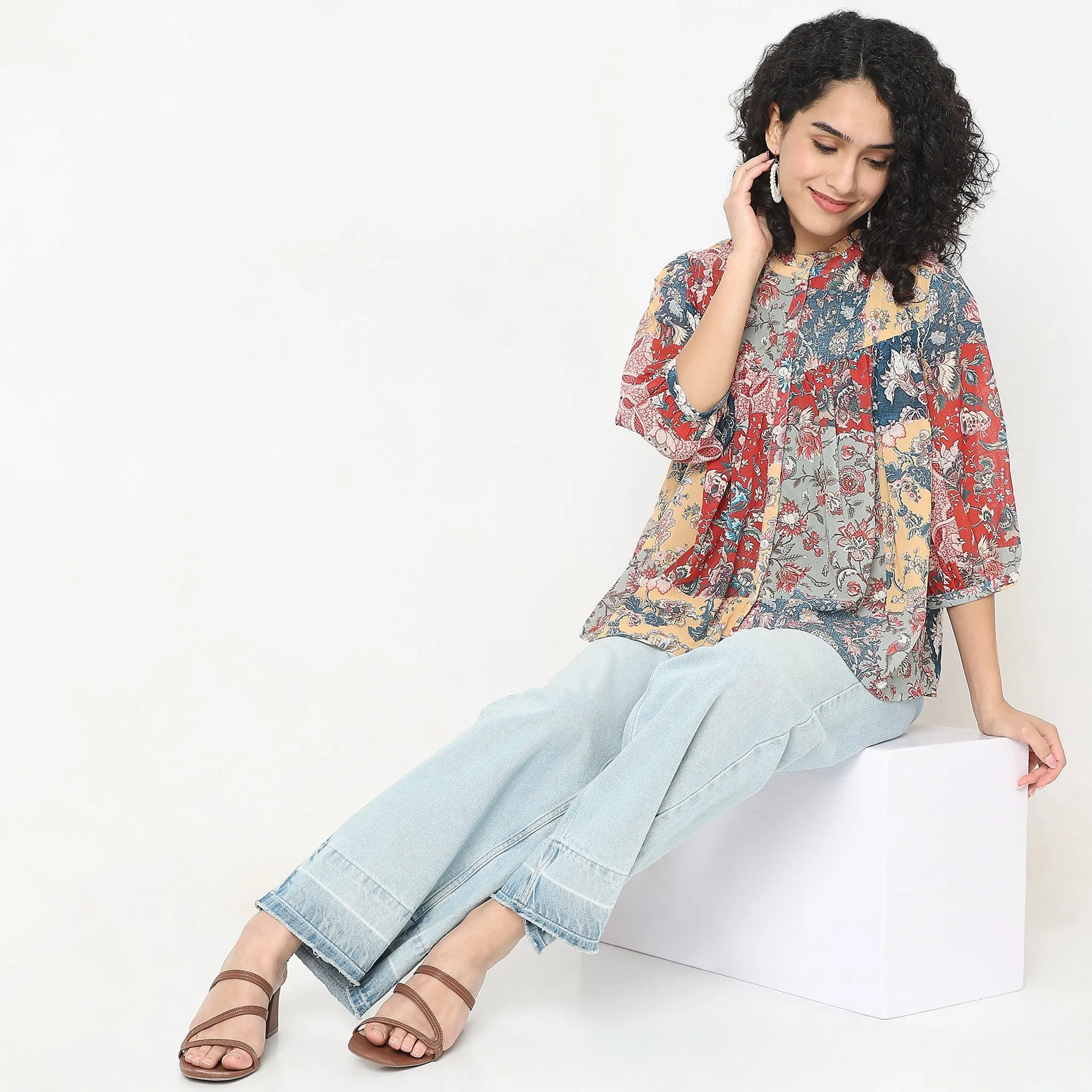 Regular Fit Printed Top