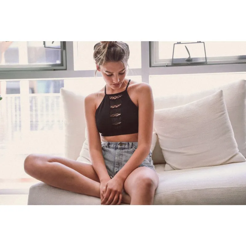 REVEL CROP TOP BLACK