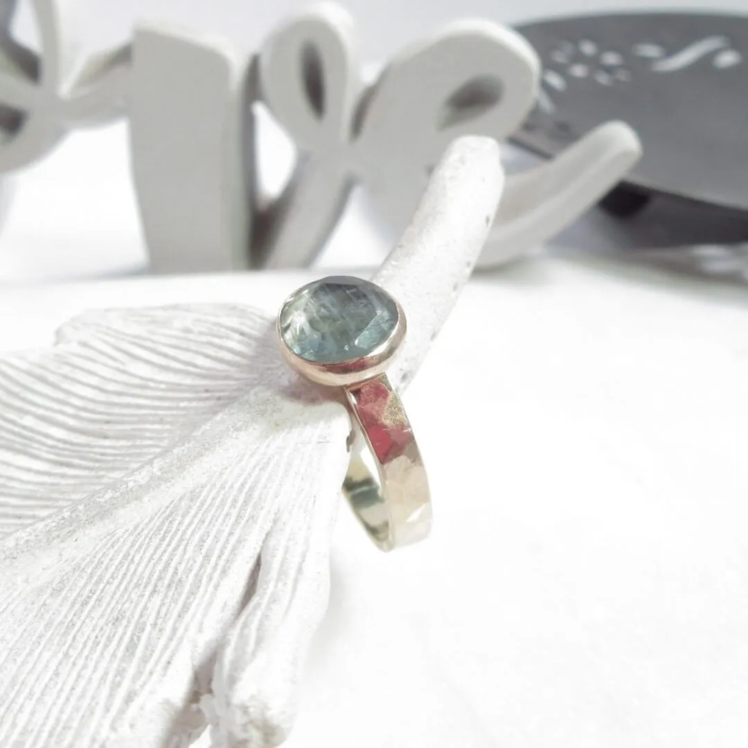 Rings Kyanite Faceted 3mm wide Choose Your Metal and Size