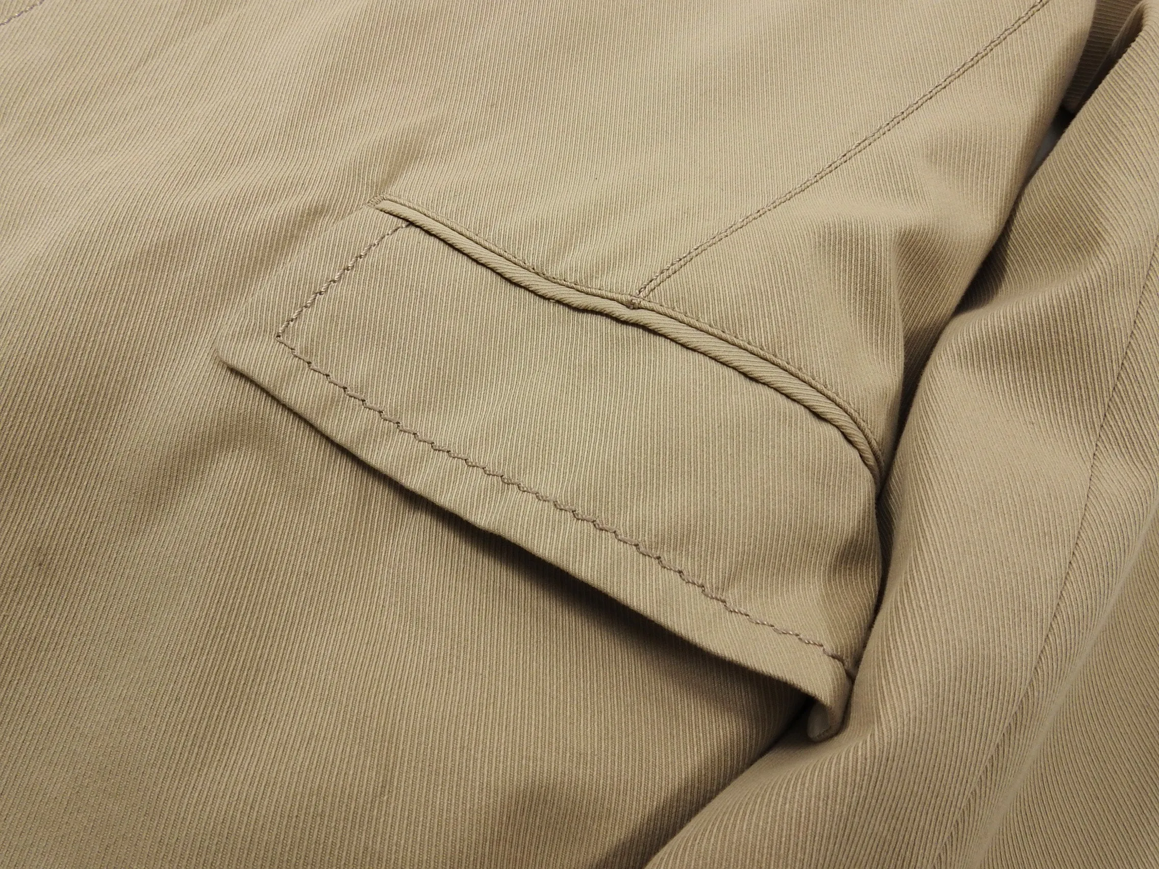 Sacai Beige Single Breasted Cotton Long Trench Coat - M