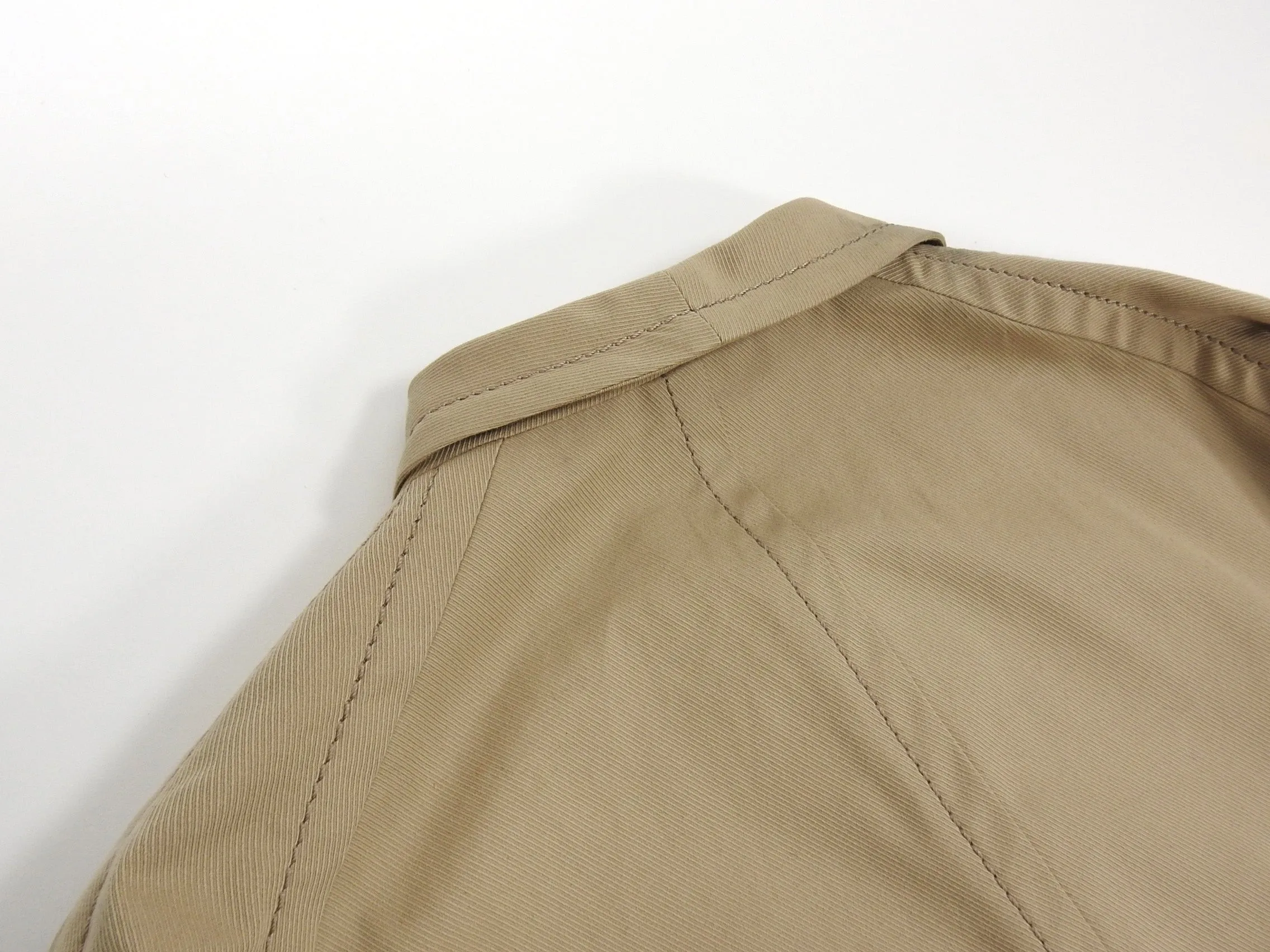 Sacai Beige Single Breasted Cotton Long Trench Coat - M