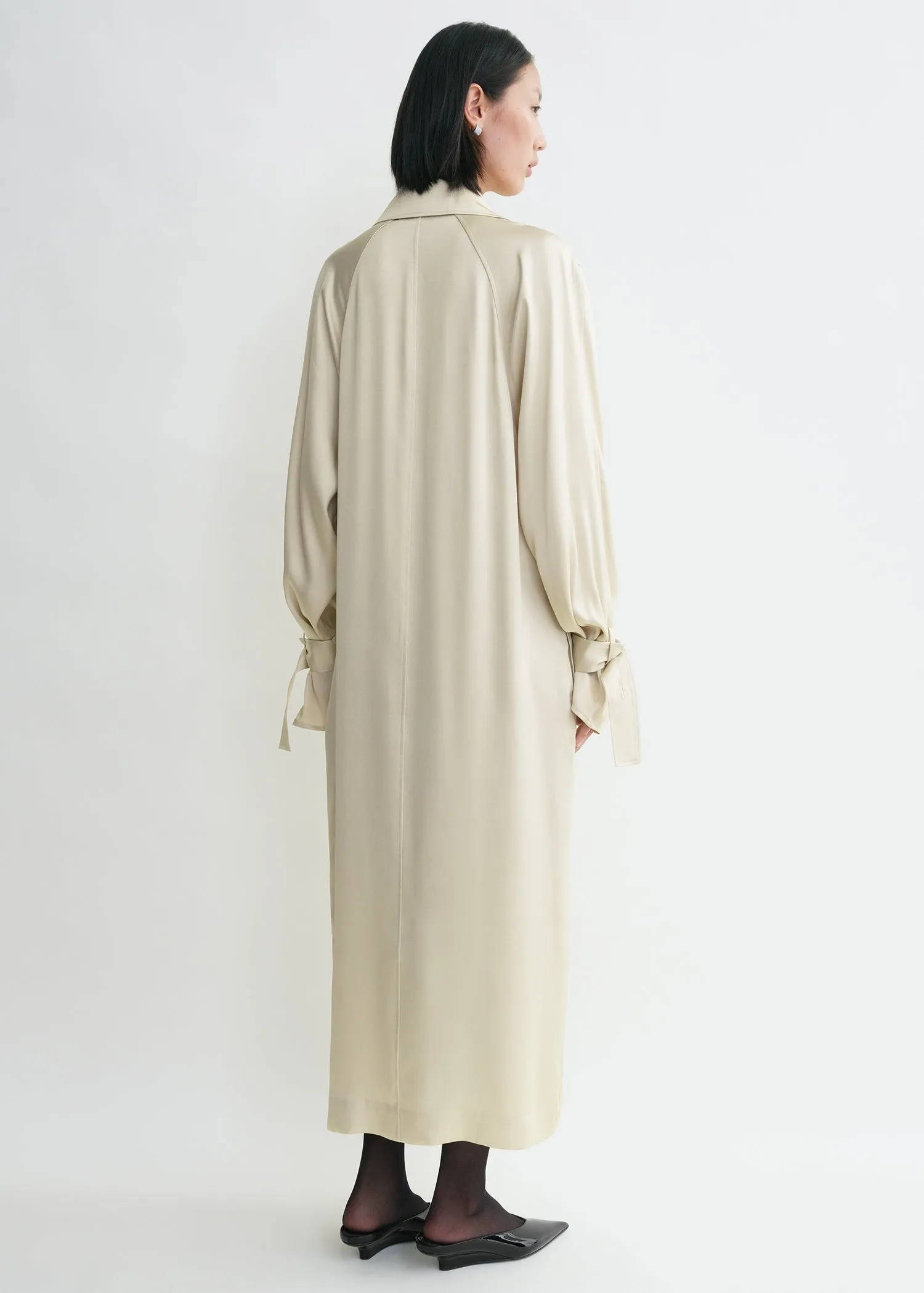 Satin Trench Dress