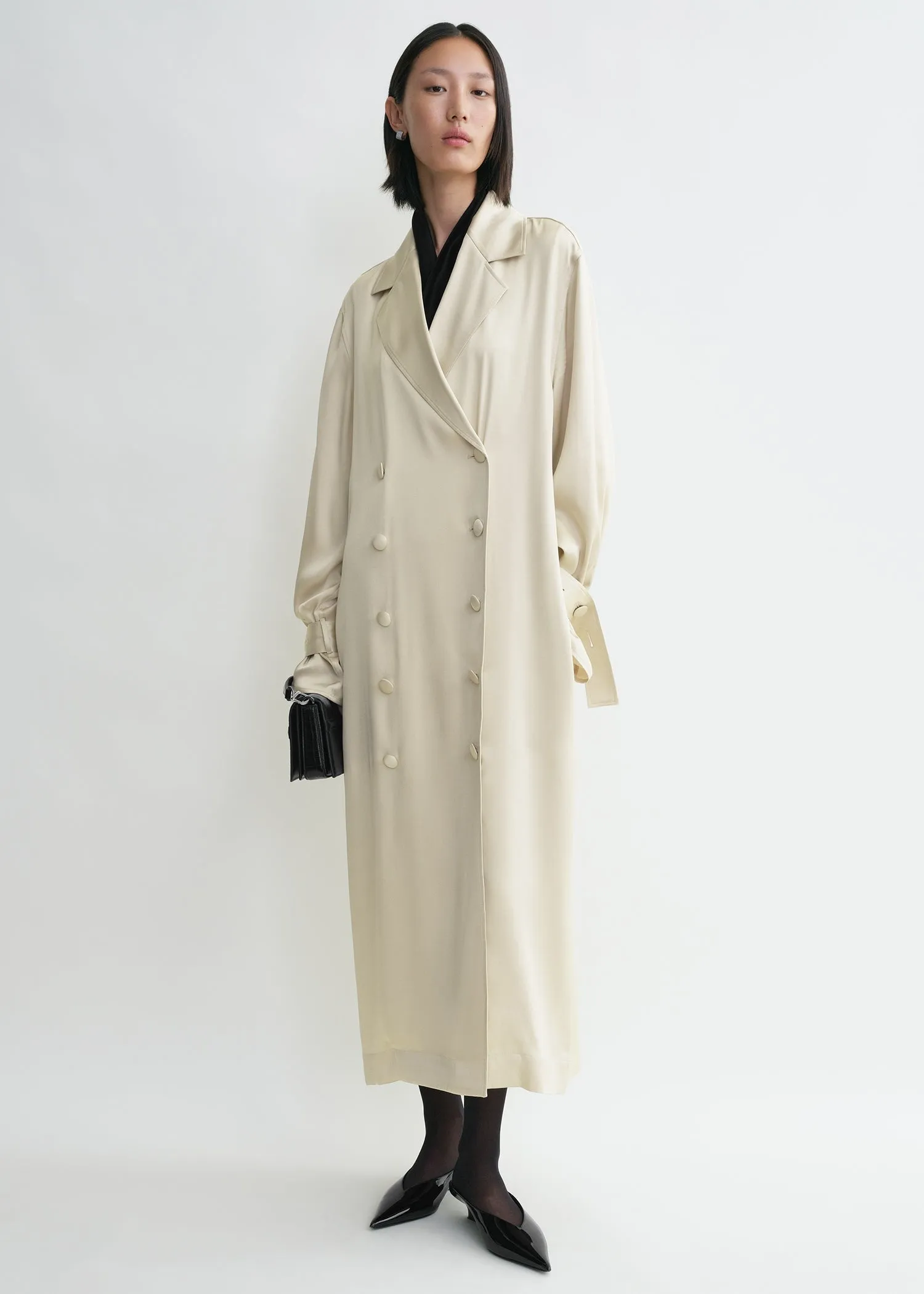 Satin Trench Dress
