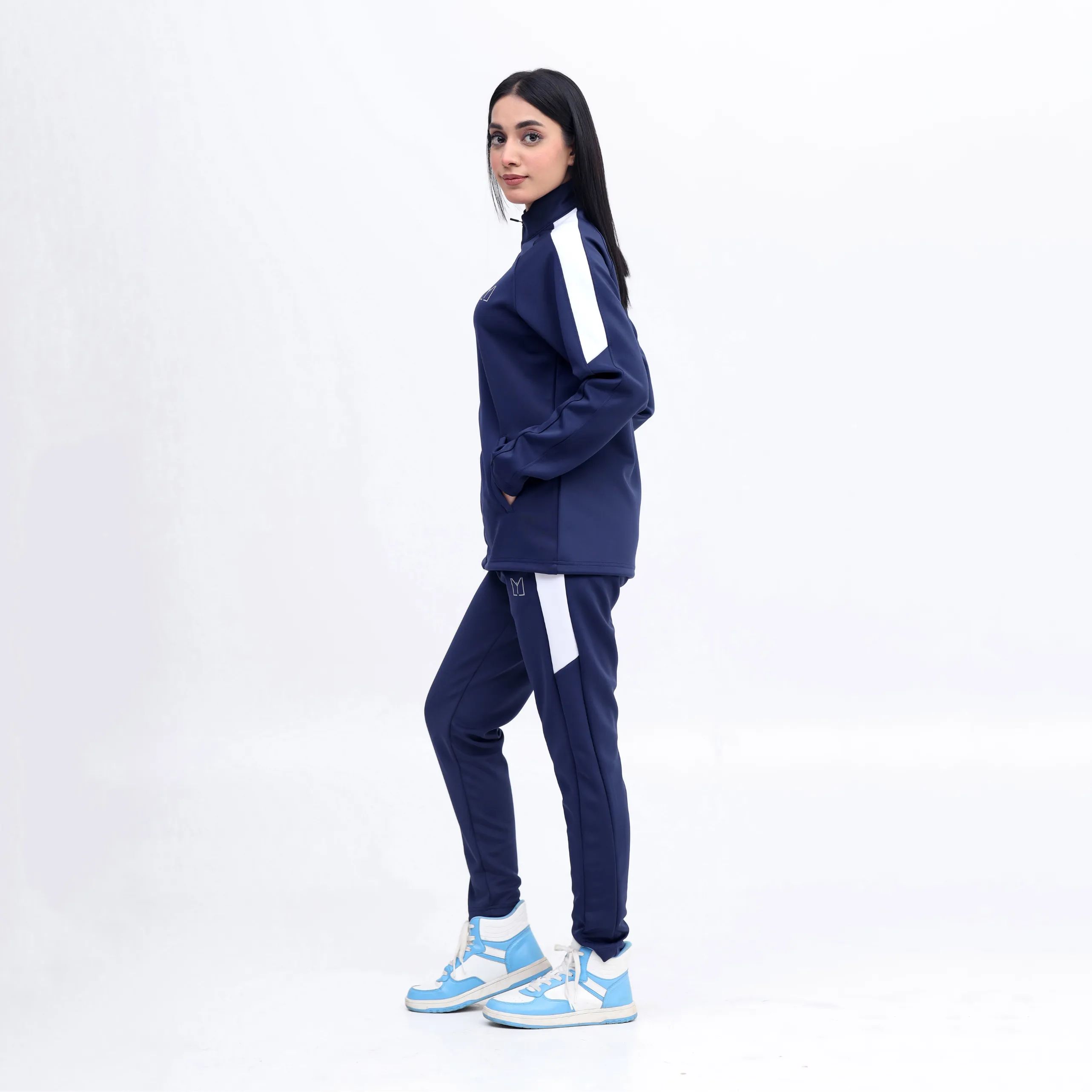 Scoba dri-fit women navy tracksuit