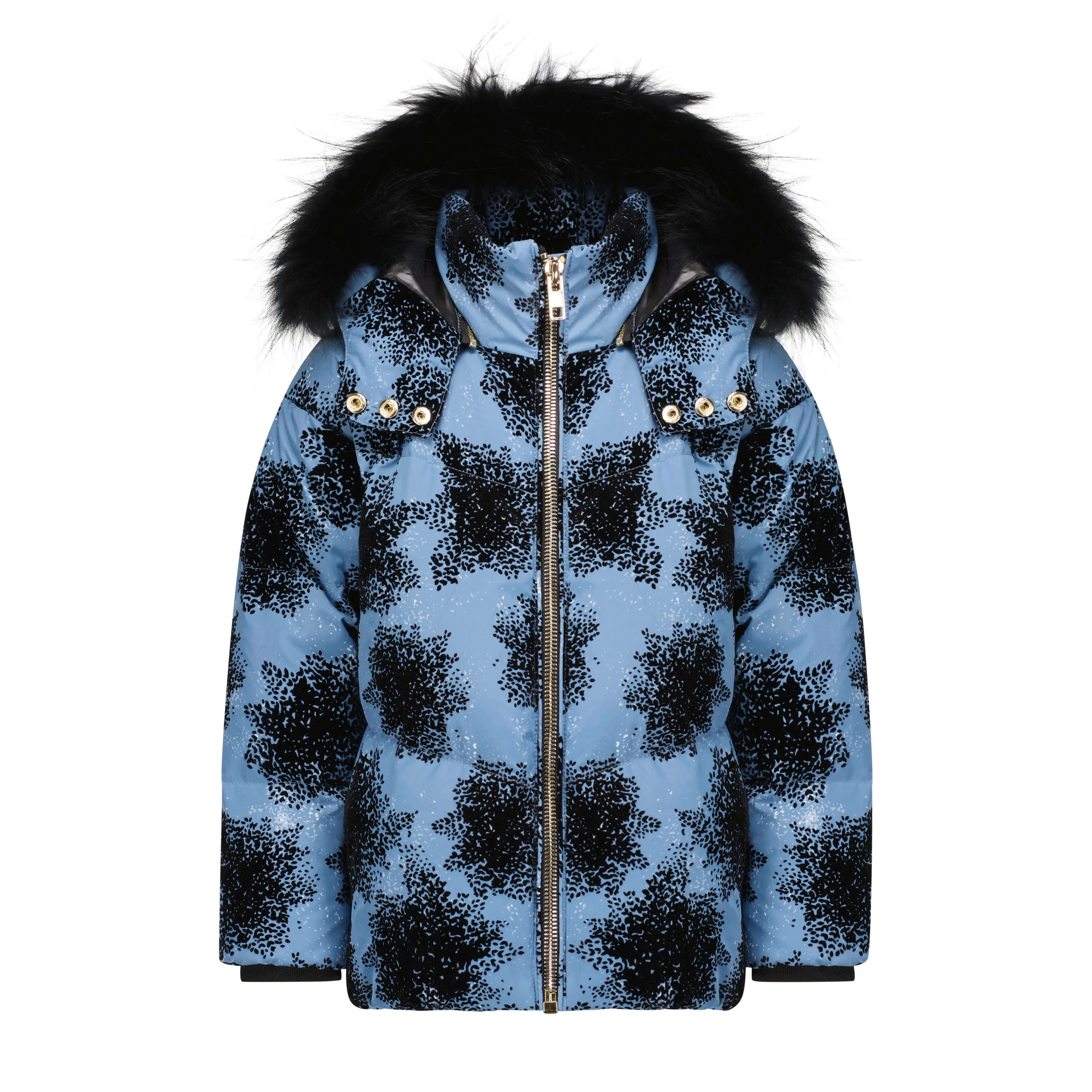 Scotch Bonnet Blue Velvet Floral Coat