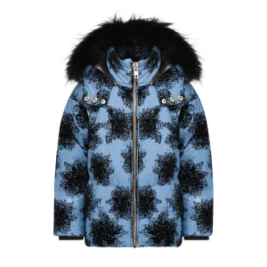 Scotch Bonnet Blue Velvet Floral Coat