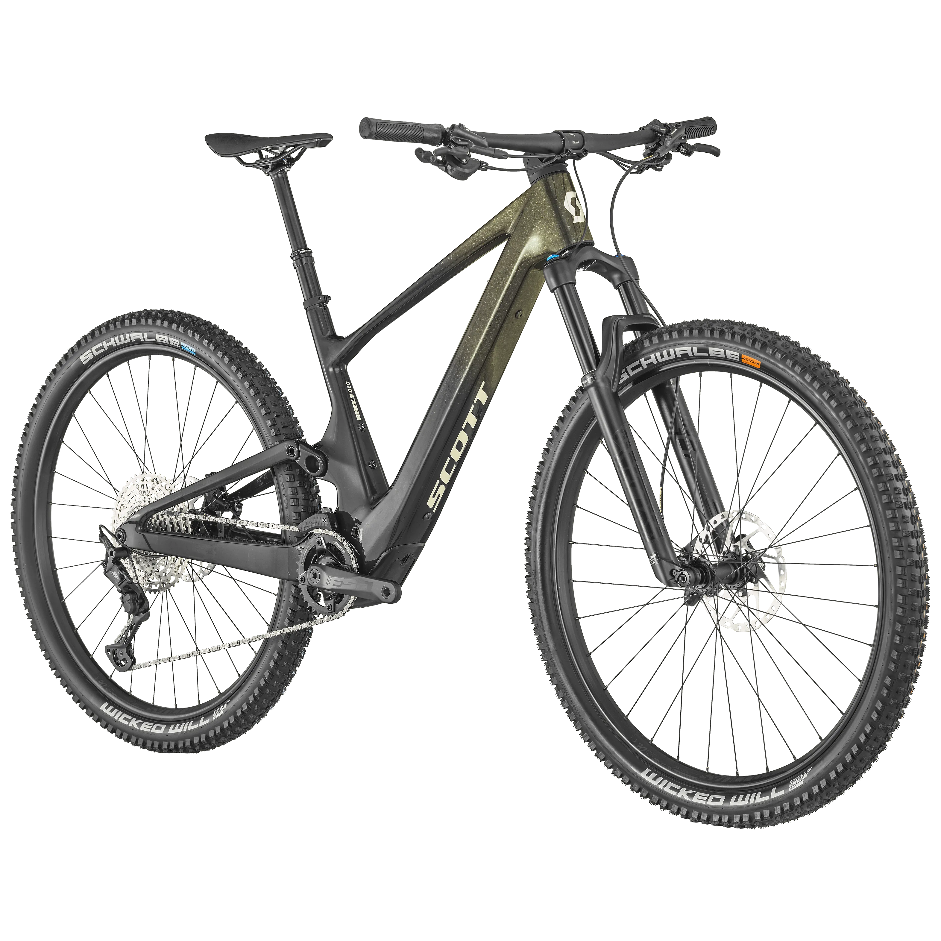 Scott Lumen eRide 910 Cabon Electric Full Suspension Mountain Bike 2024 - Olive Green