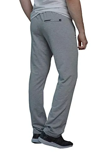 SCR SPORTSWEAR Men's Workout Activewear Pants Athletic Sweatpants Long Inseam 30L 32L 34L 36L 38L (34W X 34L, Light Grey Heather-K434)
